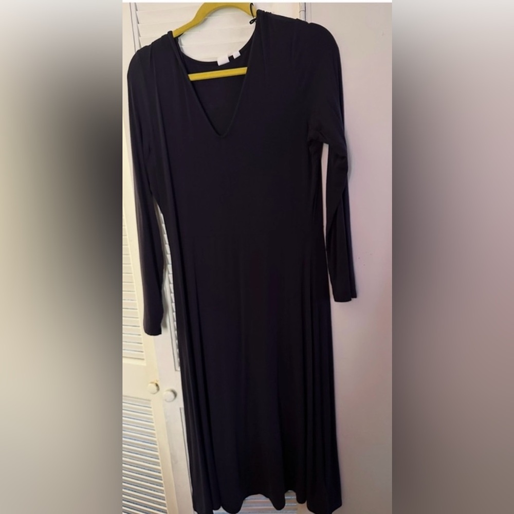 GAP Blue Long Sleeve V-Neck Sheath Dress